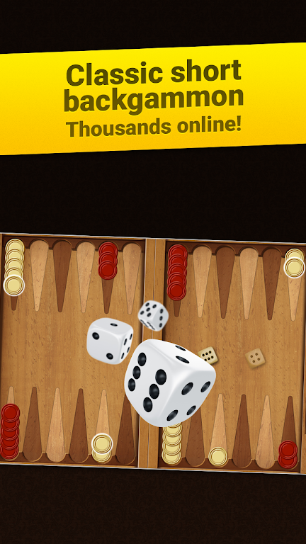 Backgammon Short Arena: Play online backgammon! ဖန်သားပြင်ဓာတ်ပုံ 0