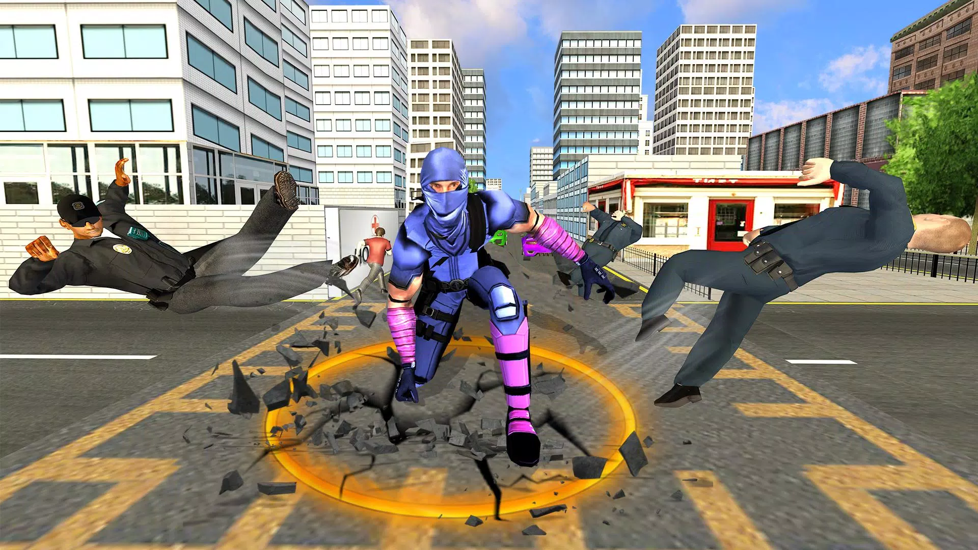 Flying Ninja Hero Crime Chase 螢幕截圖 1