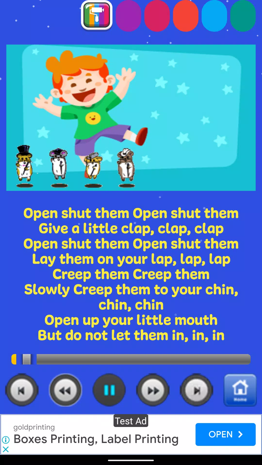 Kids Songs Offline App 螢幕截圖 3