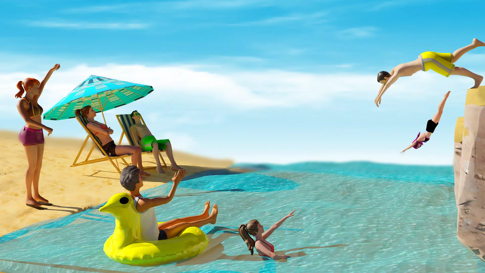 Cliff Flip Diving 3D Flip Captura de pantalla 0