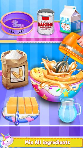 Unicorn Cake Maker-Bakery Game Tangkapan skrin 1