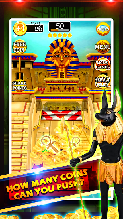 Gold of King Pharaoh Egypt - Coin Party Dozer Captura de pantalla 2