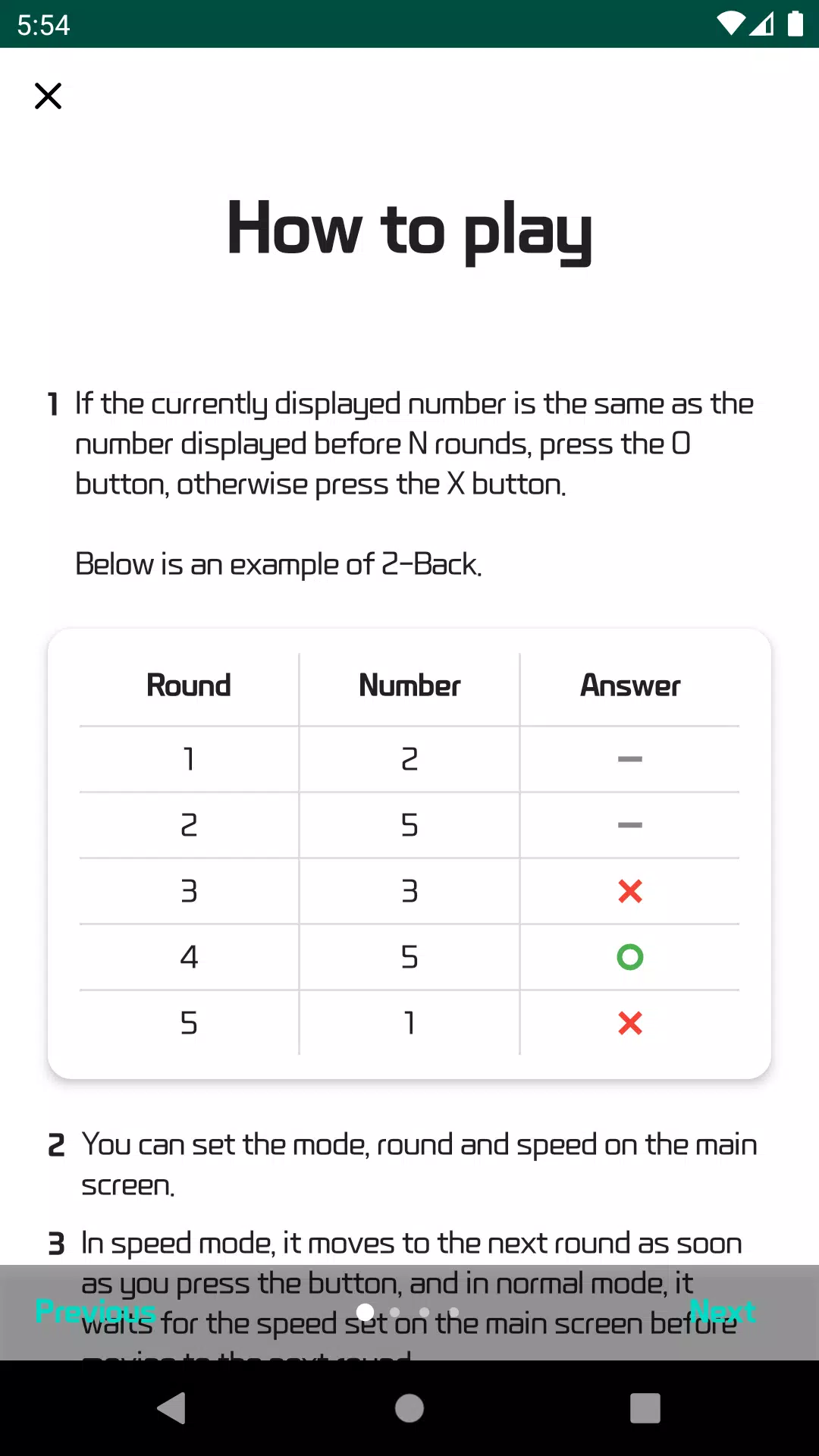 N-Back - Brain Training 螢幕截圖 0