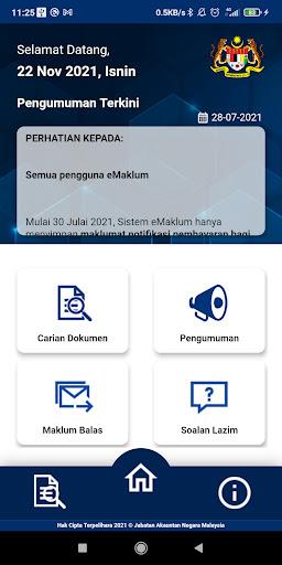 eMaklum JANM Tangkapan skrin 1