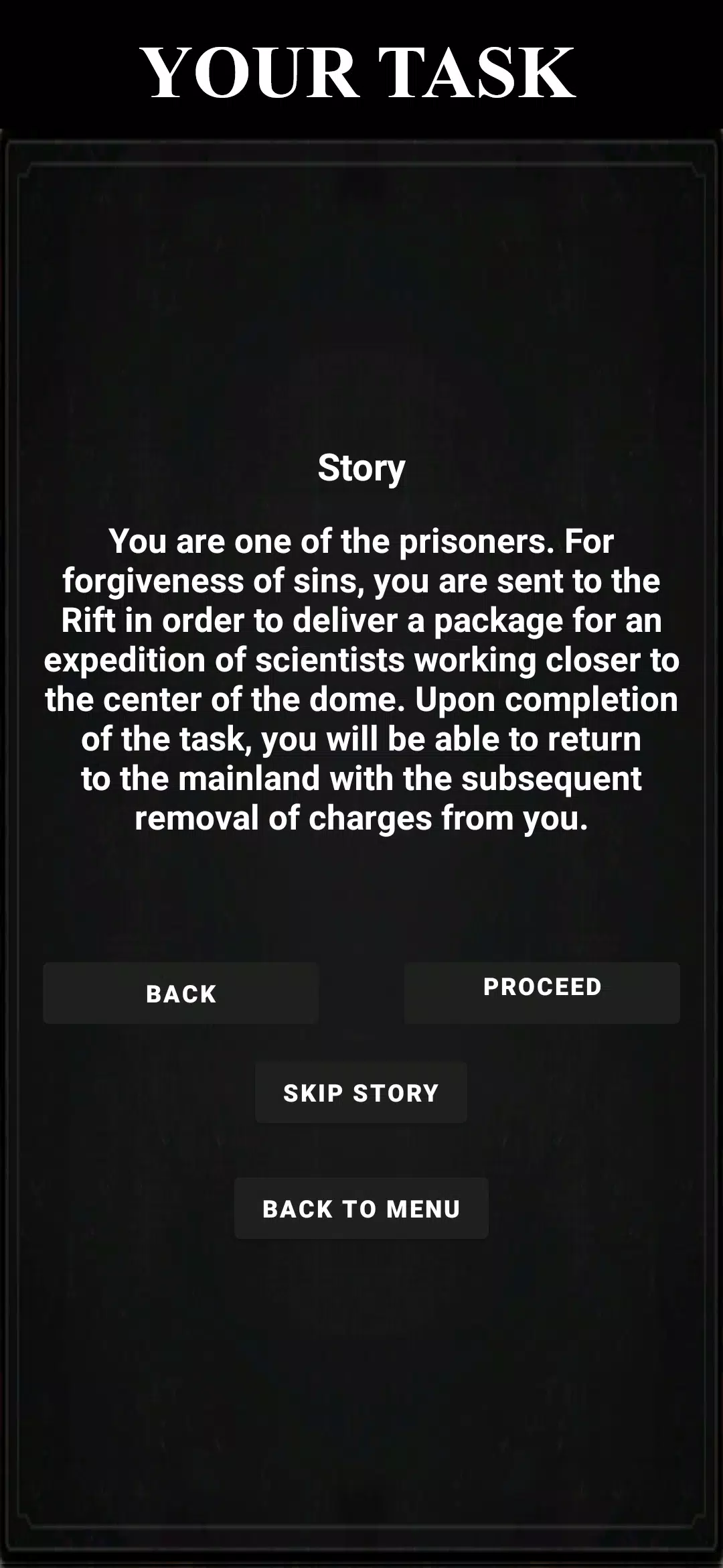Fault Zone: Text Quest RPG Survival স্ক্রিনশট 0