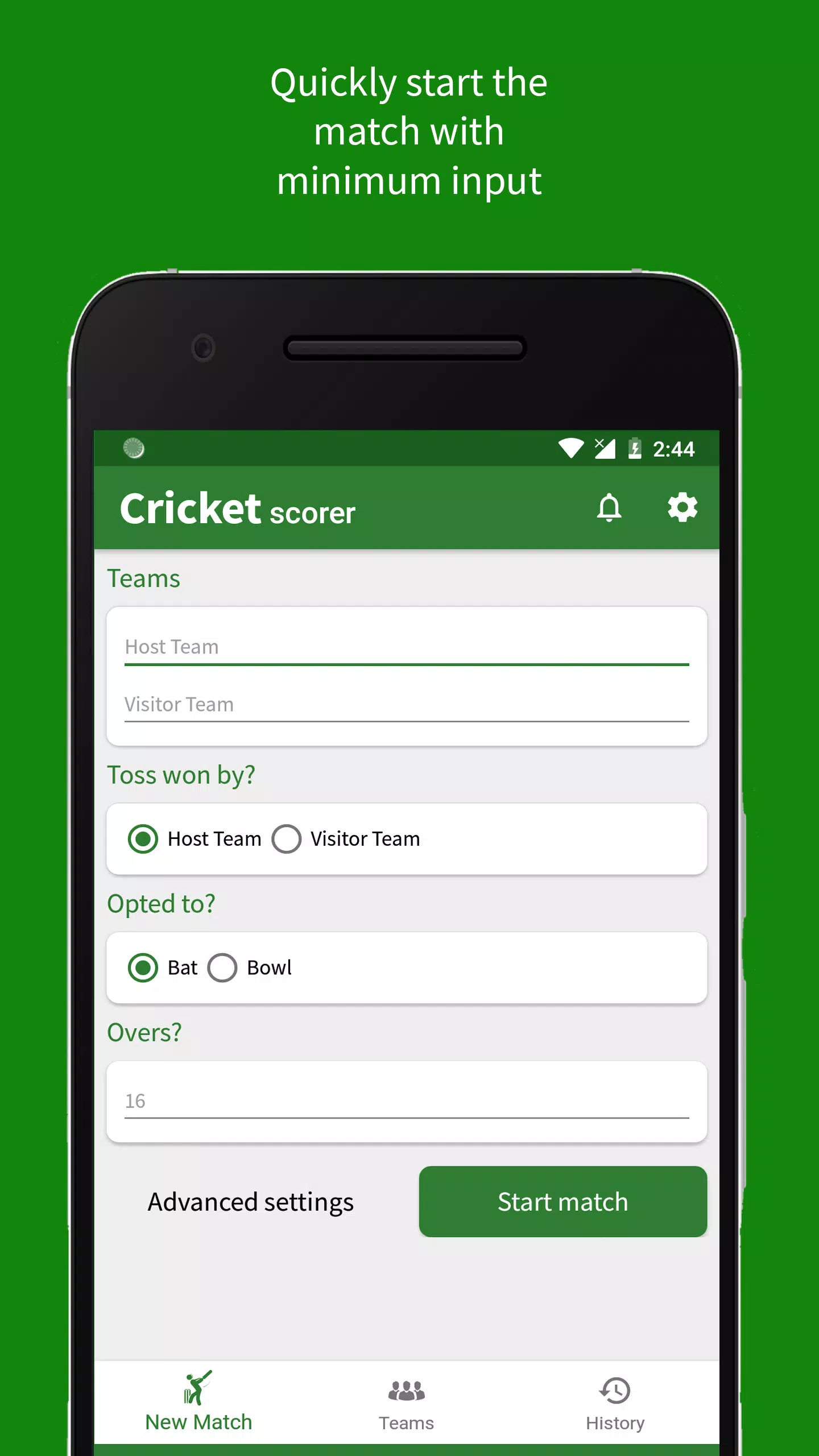 Cricket Scorer Screenshot 0