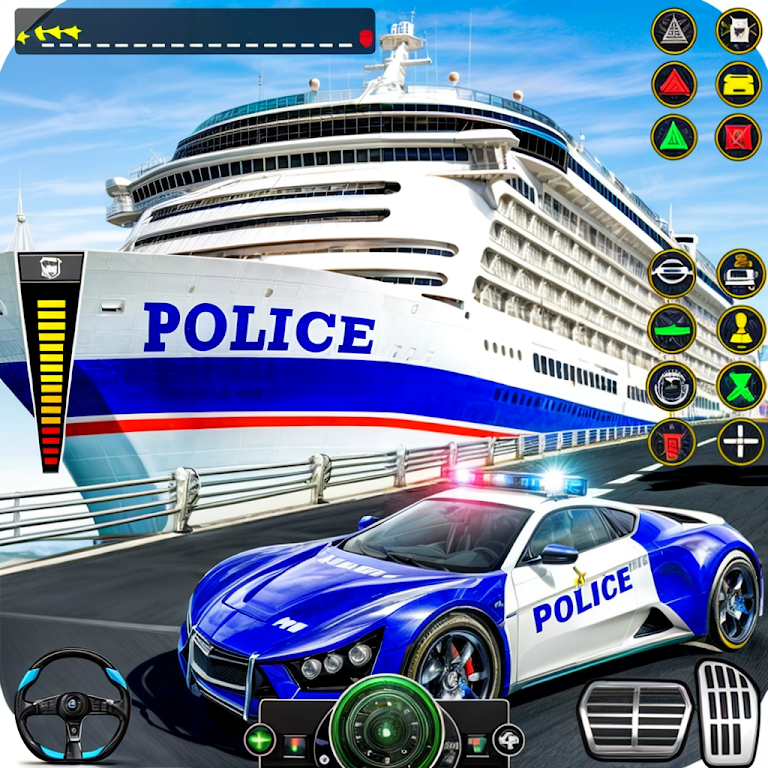 Police Muscle Car Cargo Plane スクリーンショット 2