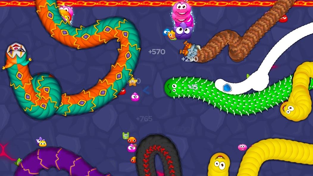 Worm Hunt - Snake game iO zone Mod 螢幕截圖 0