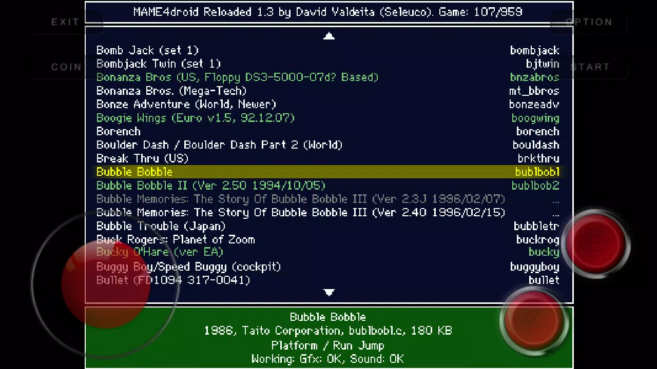 MAME4droid  (0.139u1) Screenshot 0