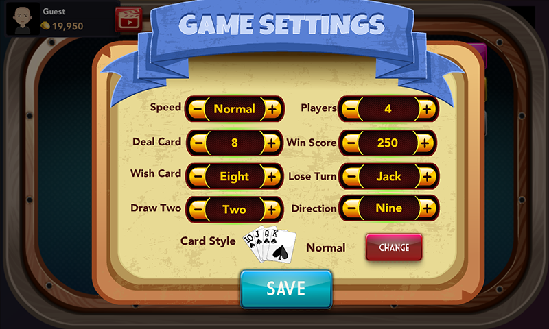 Offline Crazy Eights - Free Card Game ภาพหน้าจอ 1