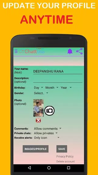 ChattUSA-100% Free Dating App OLD VERSION Tangkapan skrin 1