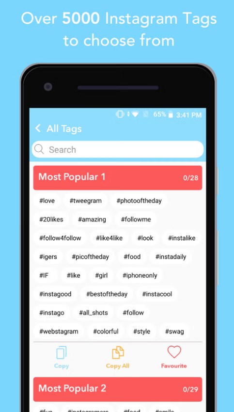 Hashtags - for likes for Insta स्क्रीनशॉट 2