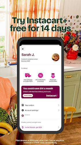 Instacart: Get Food Delivery 螢幕截圖 1