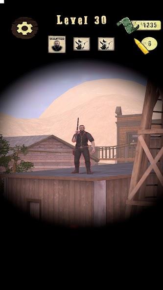 Wild West Sniper: Cowboy War Mod Zrzut ekranu 0