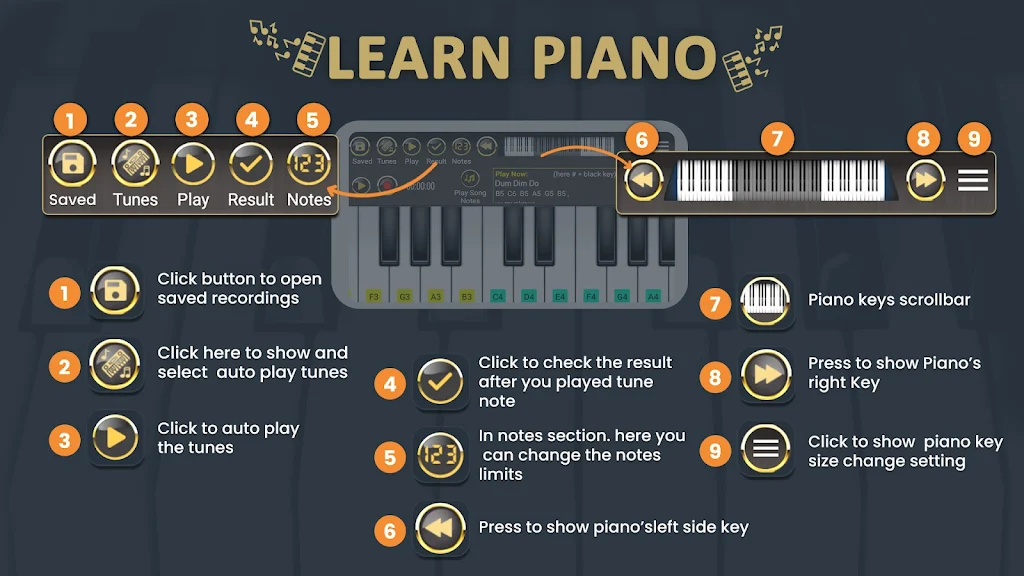 Piano Master : Learn Piano ဖန်သားပြင်ဓာတ်ပုံ 0