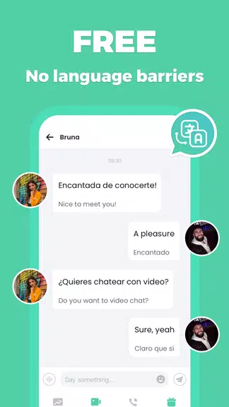 Schermata Peppermint: live chat, meeting 3