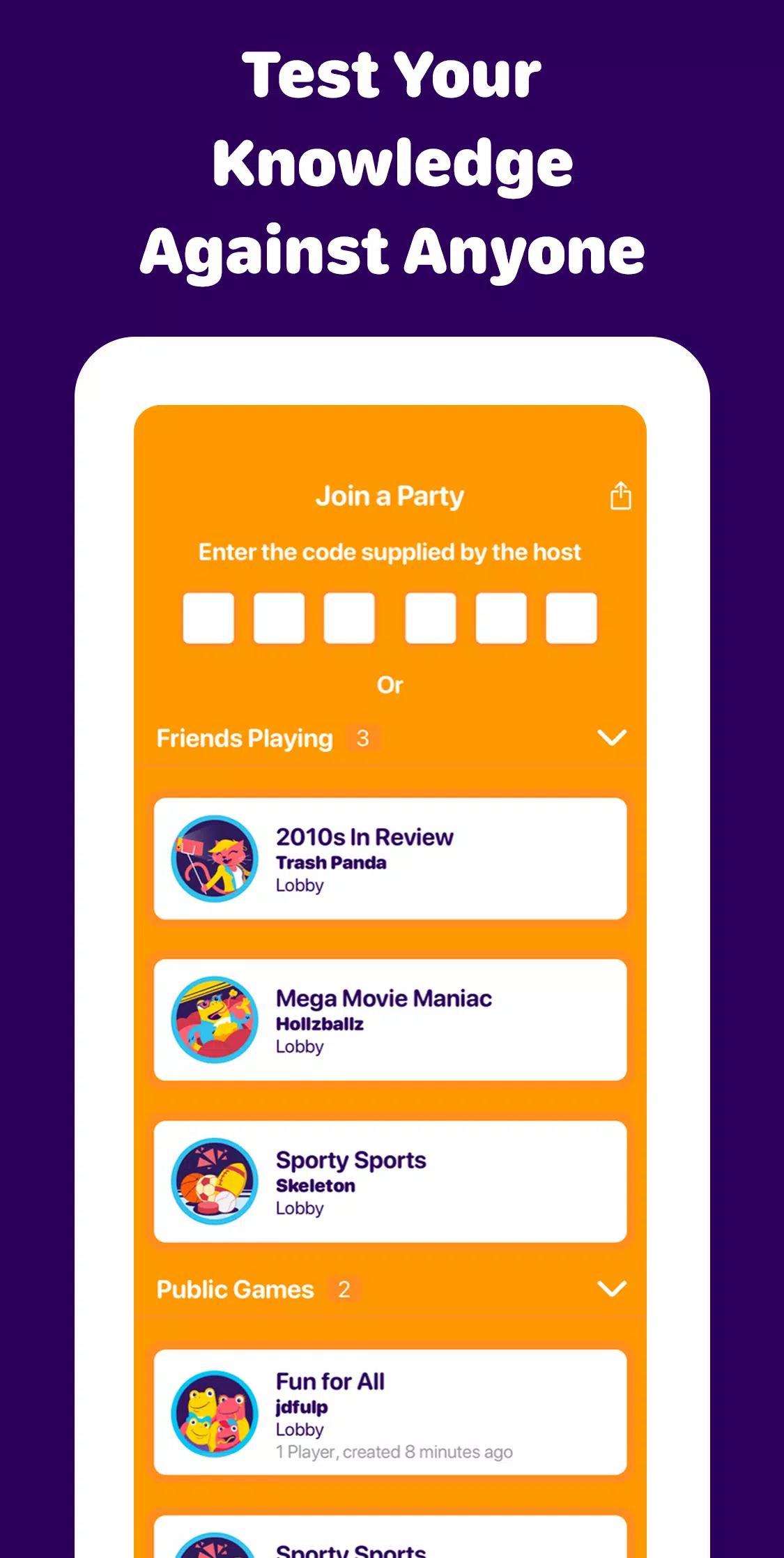 Sporcle Party Zrzut ekranu 3