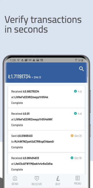 Schermata Litewallet 2