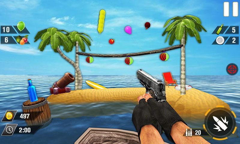 Bottle Gun Shooter Game Captura de tela 3