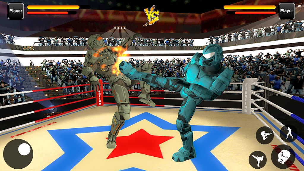 Robot Ring Fighting Real Robot VS Superhero Robot Captura de pantalla 1