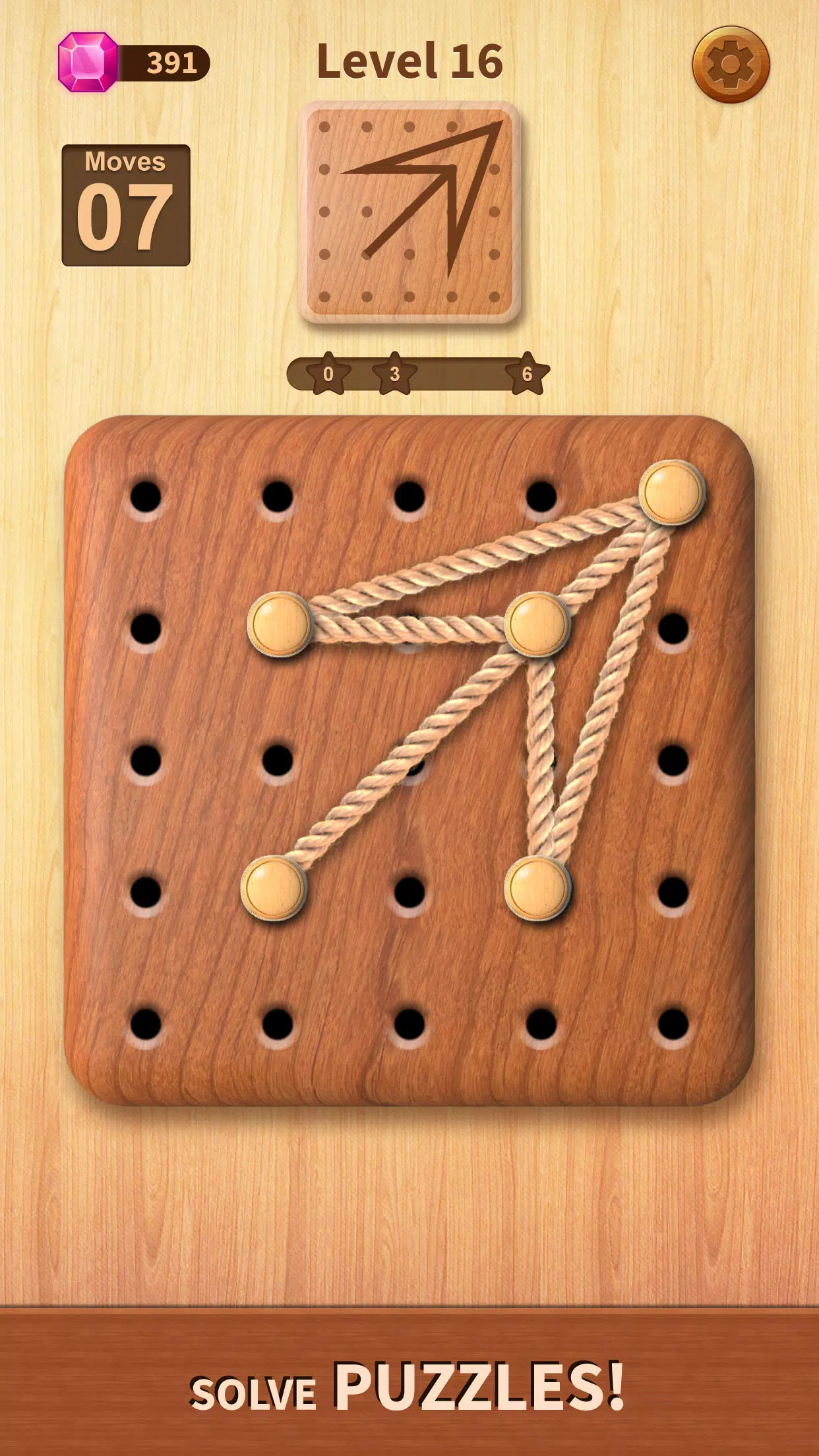 Rope Puzzle: Wooden Rope Games Schermafbeelding 0