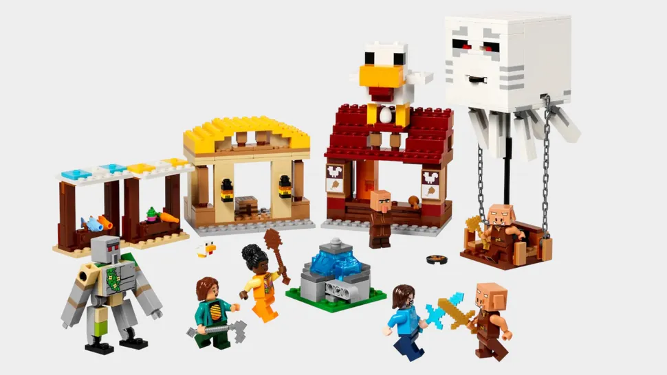 Ghast Balloon Village Attack Lego设置