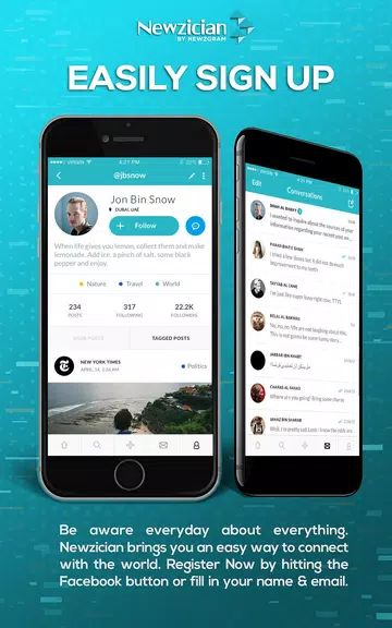 Newzician - Social news app 螢幕截圖 1