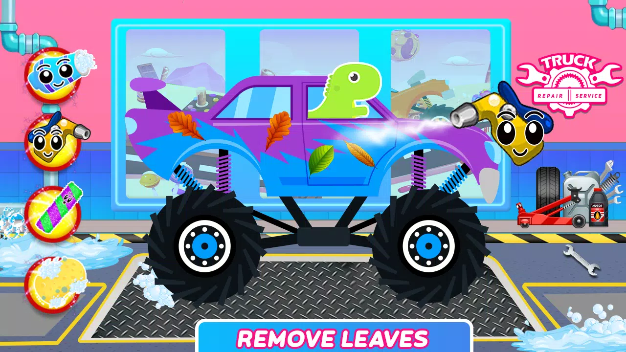 Dinosaurs Trucks Auto Workshop 螢幕截圖 1