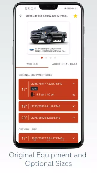 Wheel Size - Fitment database ภาพหน้าจอ 1