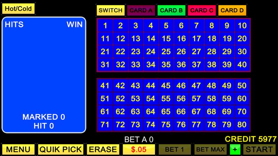 Keno 4 Card स्क्रीनशॉट 2