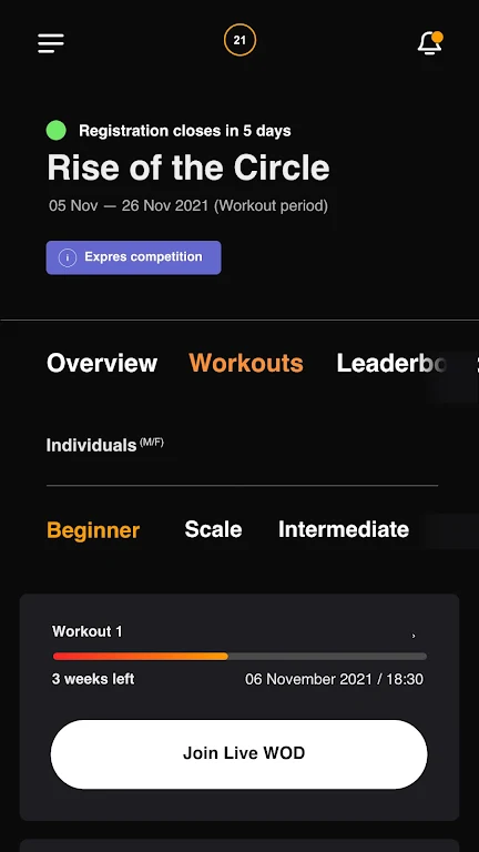 Schermata circle21.app 1