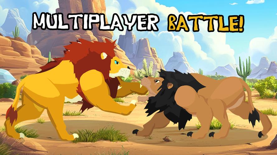 Lion Fights Savannah Animals ဖန်သားပြင်ဓာတ်ပုံ 3