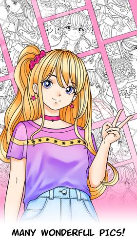 Anime Games Coloring Book Скриншот 1