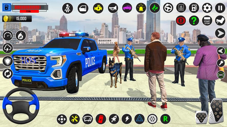 US Police-Car Transport Trucks Captura de tela 3