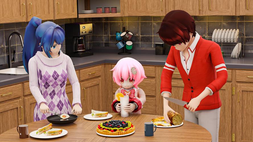 Anime Father Family Simulator 螢幕截圖 1