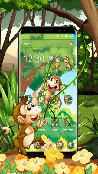 The Cute Cartoon Monkey Theme应用截图第2张