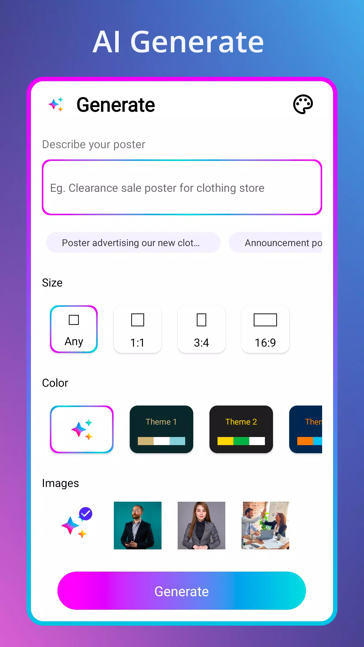 Poster Maker AI flyer maker Ảnh chụp màn hình 3