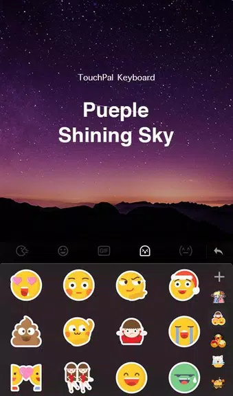 Purple Sky Keyboard Theme Schermafbeelding 2