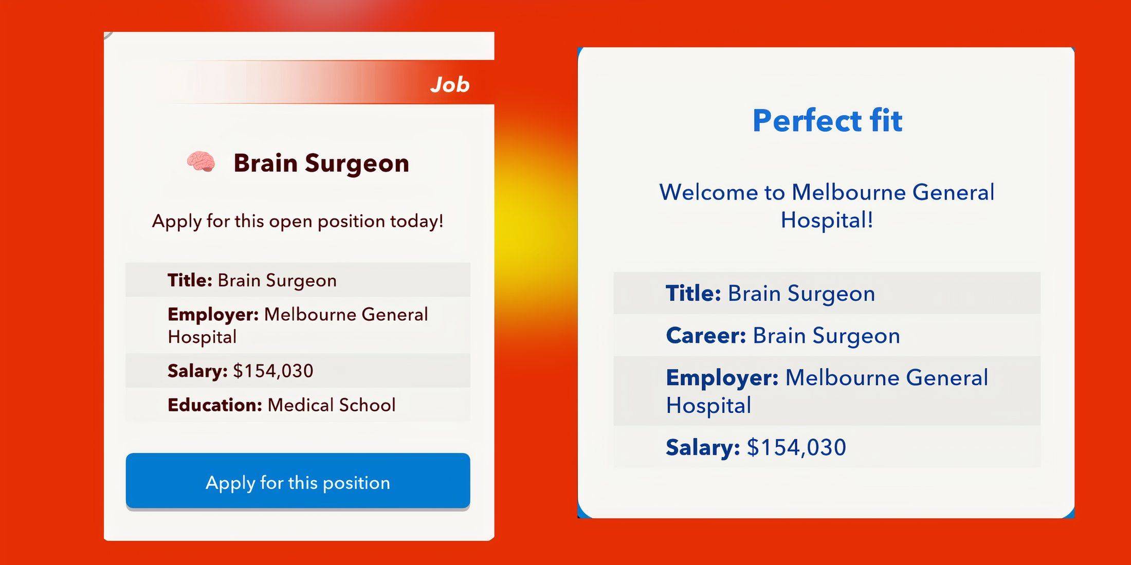 Percorso di carriera del chirurgo cerebrale di Bitlife