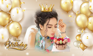 Birthday Photo Frame Greetings Screenshot 0