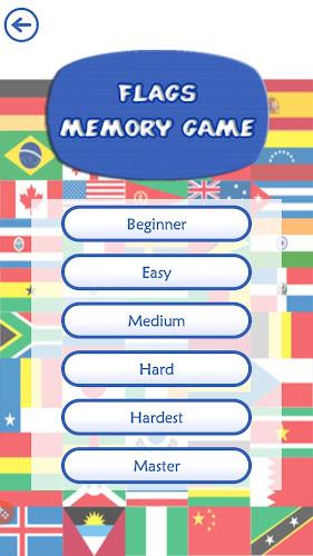 Flags Memory Game Schermafbeelding 1