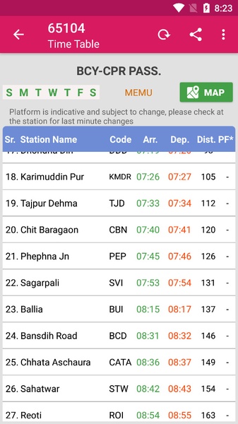 Indian Train Status Ảnh chụp màn hình 1