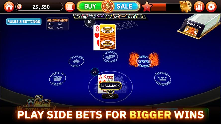 Blazing Bets Blackjack 21 ภาพหน้าจอ 1