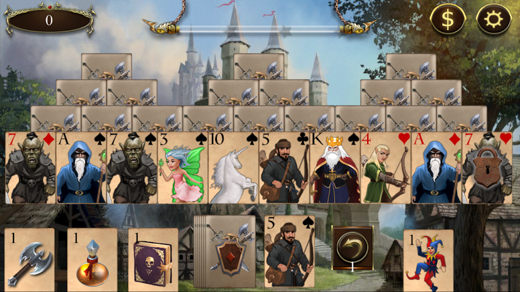 Legends of Solitaire Curse of the Dragons TriPeaks Schermafbeelding 0