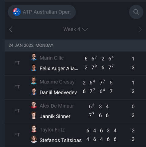 ATP live scores : Tennis live应用截图第0张