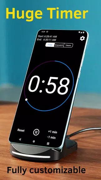 Huge Timer Stopwatch Tabata ภาพหน้าจอ 0