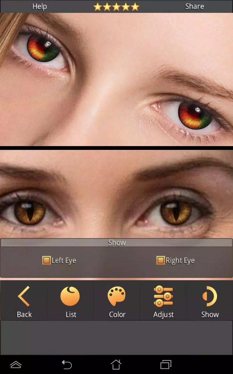 FoxEyes - Change Eye Color ภาพหน้าจอ 1