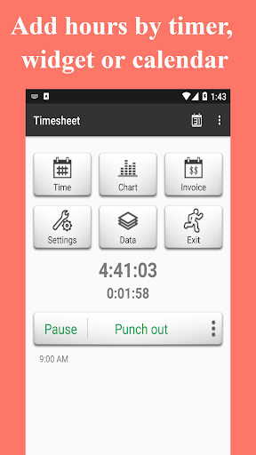 Timesheet – Work Hours Tracker Schermafbeelding 0