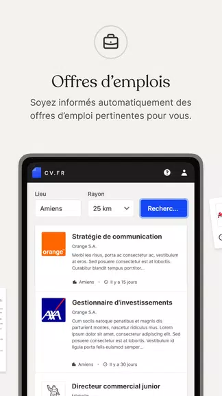 CV.fr : Créer un CV pro Screenshot 2