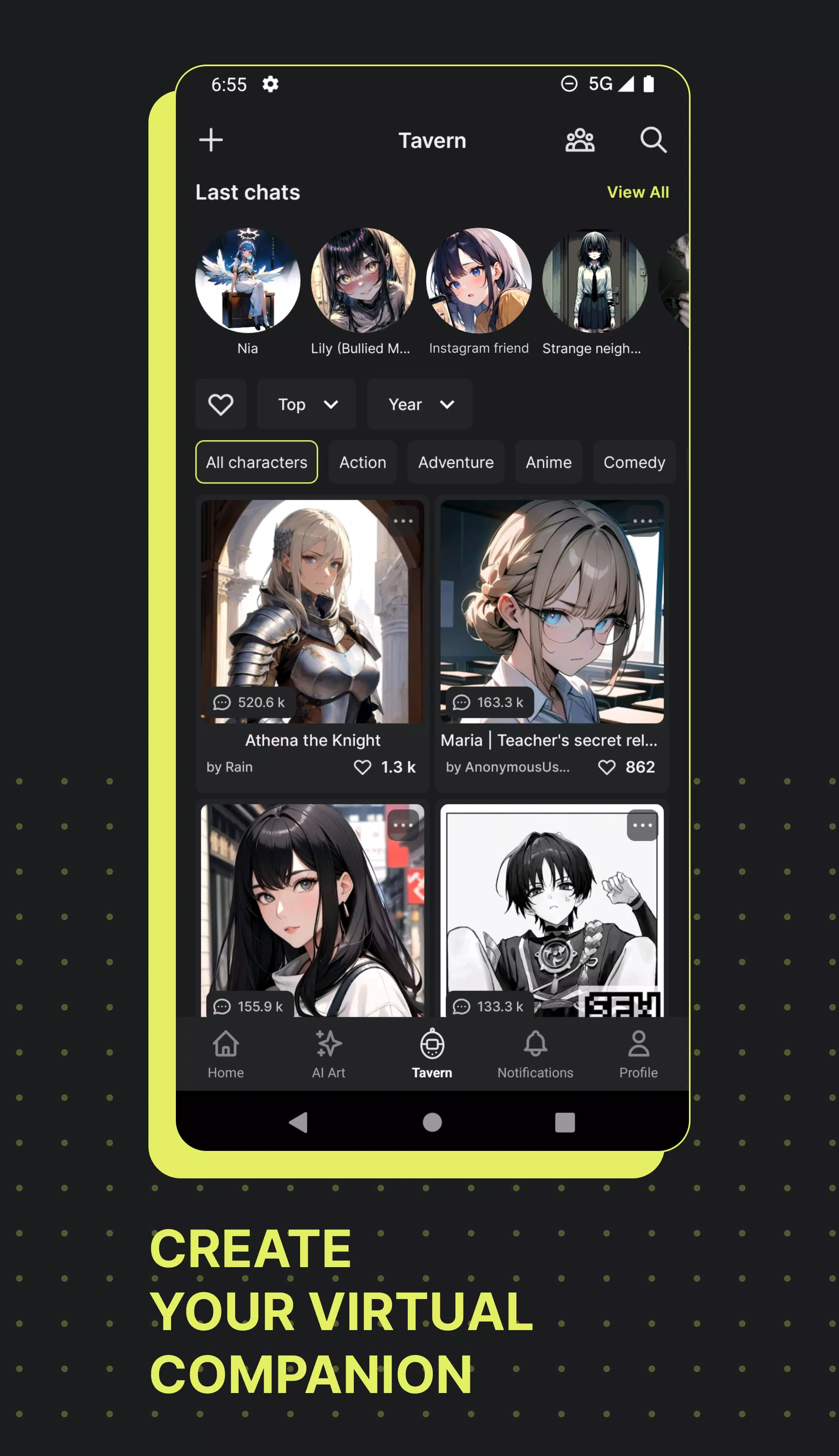 Moescape - AI Character Chat应用截图第0张